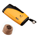 Elegant Round Cigar Lighter with Punch & Gas Gauge