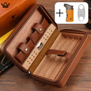 Travel Cigar Humidor in Leather - Holds 5 Cigars