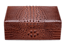 Luxury Crocodile Cigar Humidor with Precision Humidifier