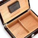 Vintage Humidor Cigar Box with Hygrometer - 40 Capacity