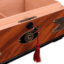 Luxury Vintage Wood Cigar Humidor - Holds 105 Cigars