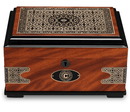 Luxury Vintage Wood Cigar Humidor - Holds 105 Cigars