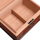 Luxury Vintage Wood Cigar Humidor - Holds 105 Cigars