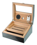 Vintage Cigar Humidor Box with Hygrometer