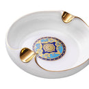 Ceramic Cigar Ashtray - Elegant White Design
