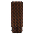 Braided Leather Cigar Case - Elegant Travel Humidor