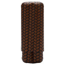 Braided Leather Cigar Case - Elegant Travel Humidor